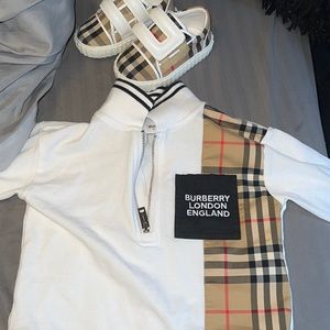 Burberry shirt 12month and Burberry shoes 19